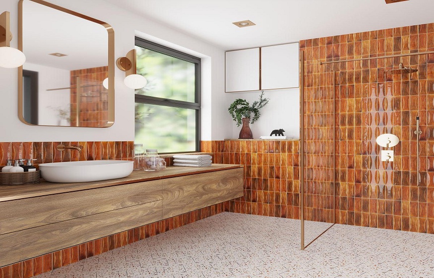 HOW TO ADD TEXTURE WITHOUT OVERWHELMING A SMALL BATHROOM